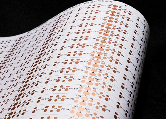 주문 LED 스트립 사용자 정의를 위한 쌍면 백색 필름 24V 유연 회로 보드 FPCB online manufacture