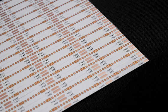 주문 턴키 LED 제조: 유연한 PCB 디자인, 제조 및 COB LED 스트립 빛 -488/m-8*503-12v 이중층 FPC 양면 하얀 필름, 검은 텍스트, 전자 인쇄 회로용 OSP 항산화 online manufacture