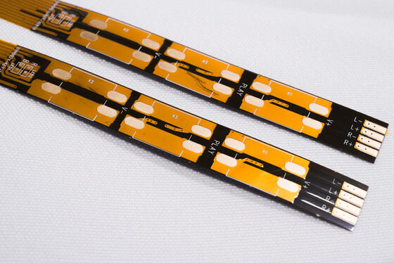 주문 턴키 LED 제조: 유연한 PCB 설계, 벽면 차량 실내등 패널 2835 RGB 양면 FPC 회로 기판, 양면 황색 필름, 흰색 글자, 표면 금도금 황색 보드 online manufacture