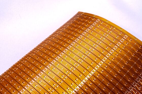 주문 화재 방지 등급 V0 및 LED 조명용 0.25mm 두께 유연 PCB를 갖춘 이중 레이어 LED 스트립 FPCB online manufacture