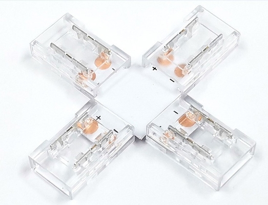 8mm 10mm 커넥터와 함께 십자 모양의 투명한 COB 스트립 라이트