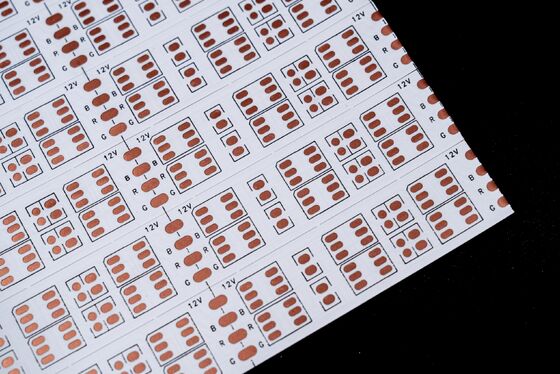 LED 스트립 회로 기판용 LED 5050RGB, 이중 레이어 LED 스트립 FPC 기판 & 240mmx500mm FPCB & 5050 구리 호일 RGB 이중 행 라인